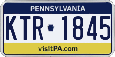PA license plate KTR1845