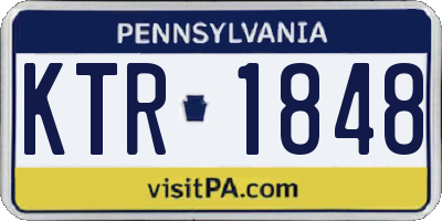 PA license plate KTR1848