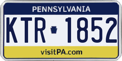 PA license plate KTR1852