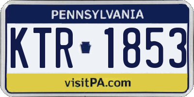 PA license plate KTR1853