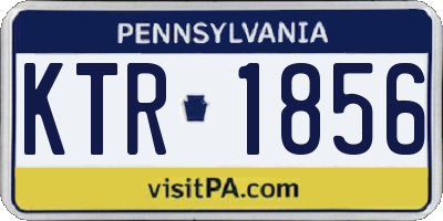 PA license plate KTR1856