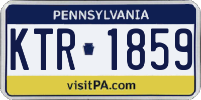 PA license plate KTR1859