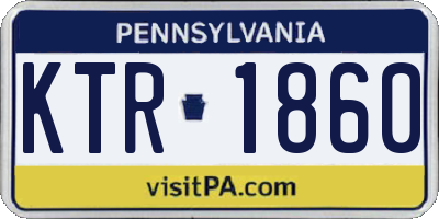 PA license plate KTR1860