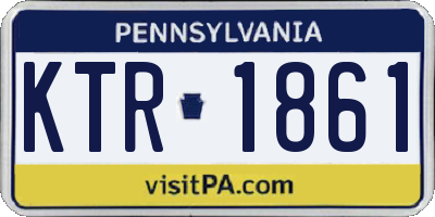 PA license plate KTR1861
