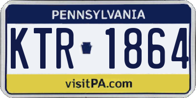 PA license plate KTR1864