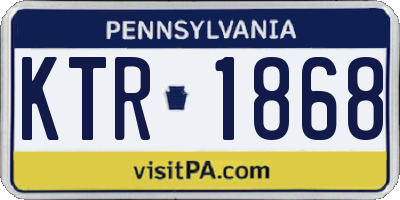 PA license plate KTR1868