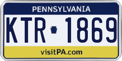 PA license plate KTR1869