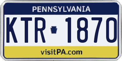 PA license plate KTR1870