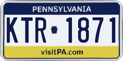 PA license plate KTR1871