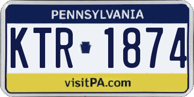 PA license plate KTR1874