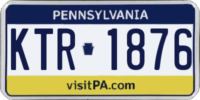 PA license plate KTR1876