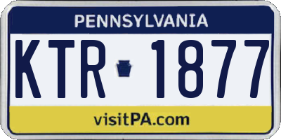 PA license plate KTR1877