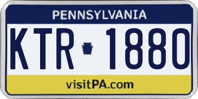 PA license plate KTR1880