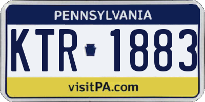 PA license plate KTR1883