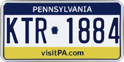 PA license plate KTR1884