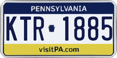 PA license plate KTR1885