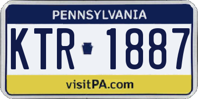 PA license plate KTR1887