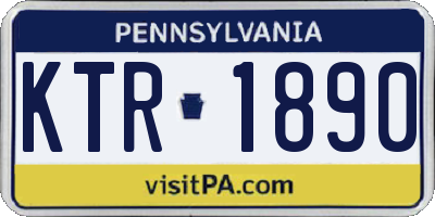 PA license plate KTR1890