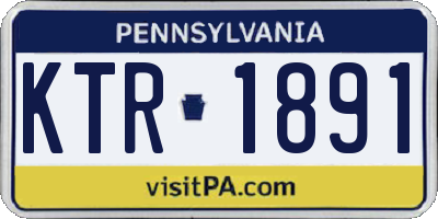 PA license plate KTR1891