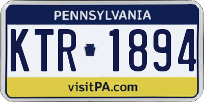 PA license plate KTR1894