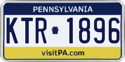 PA license plate KTR1896