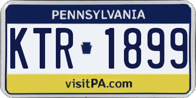PA license plate KTR1899