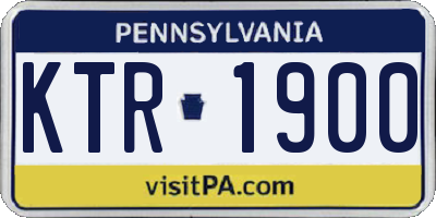 PA license plate KTR1900