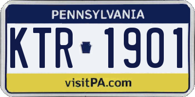 PA license plate KTR1901