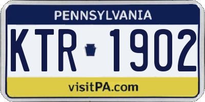 PA license plate KTR1902