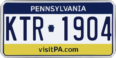 PA license plate KTR1904