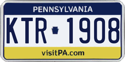 PA license plate KTR1908