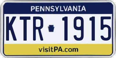 PA license plate KTR1915