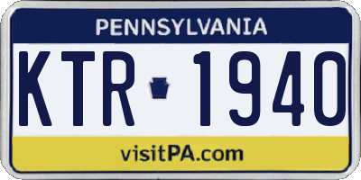 PA license plate KTR1940