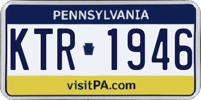 PA license plate KTR1946