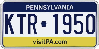 PA license plate KTR1950