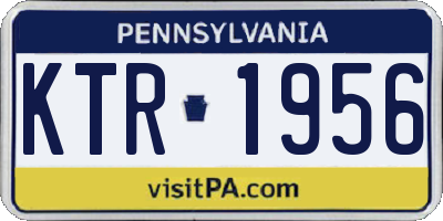 PA license plate KTR1956