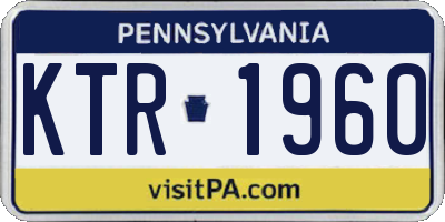 PA license plate KTR1960