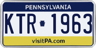 PA license plate KTR1963