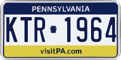 PA license plate KTR1964