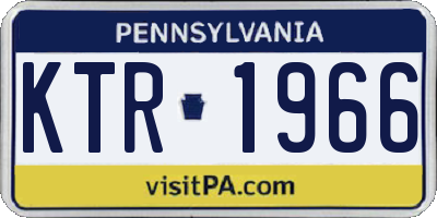 PA license plate KTR1966