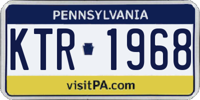 PA license plate KTR1968