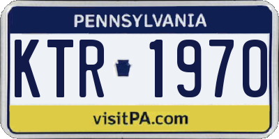 PA license plate KTR1970
