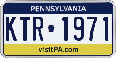 PA license plate KTR1971