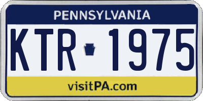 PA license plate KTR1975