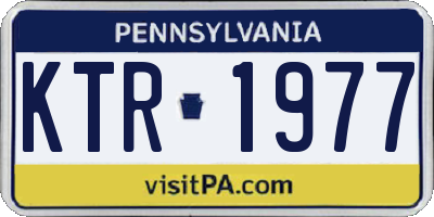 PA license plate KTR1977