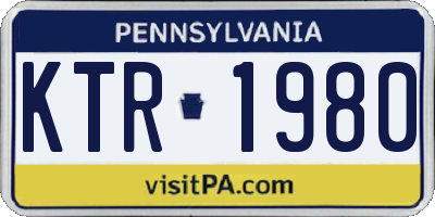 PA license plate KTR1980
