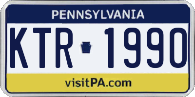 PA license plate KTR1990