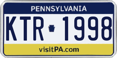 PA license plate KTR1998