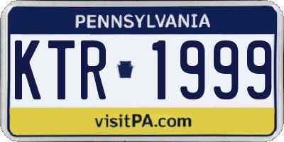 PA license plate KTR1999