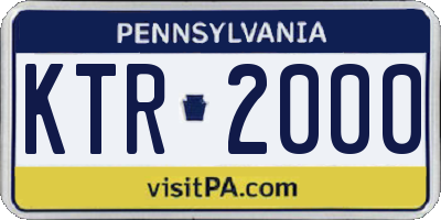 PA license plate KTR2000